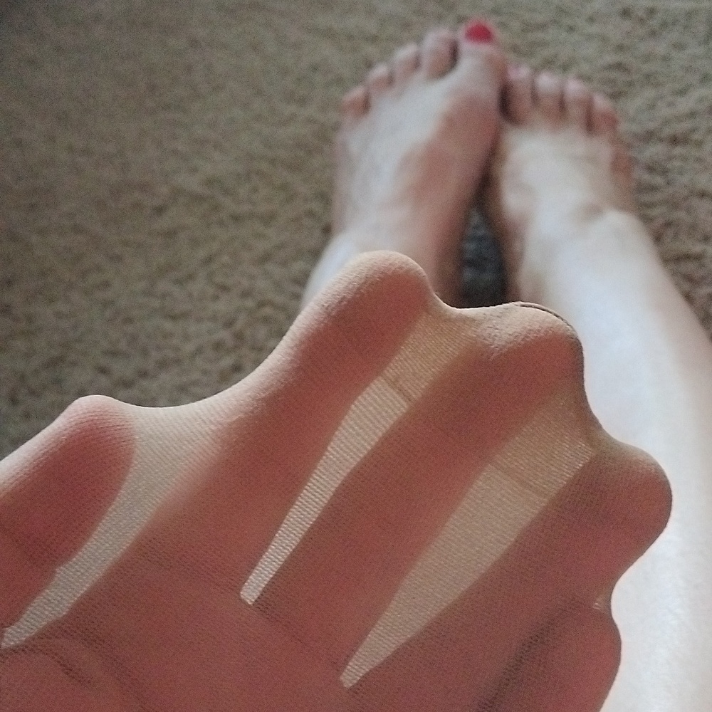 Nylon stocking knee socks - Picture 3 of 8